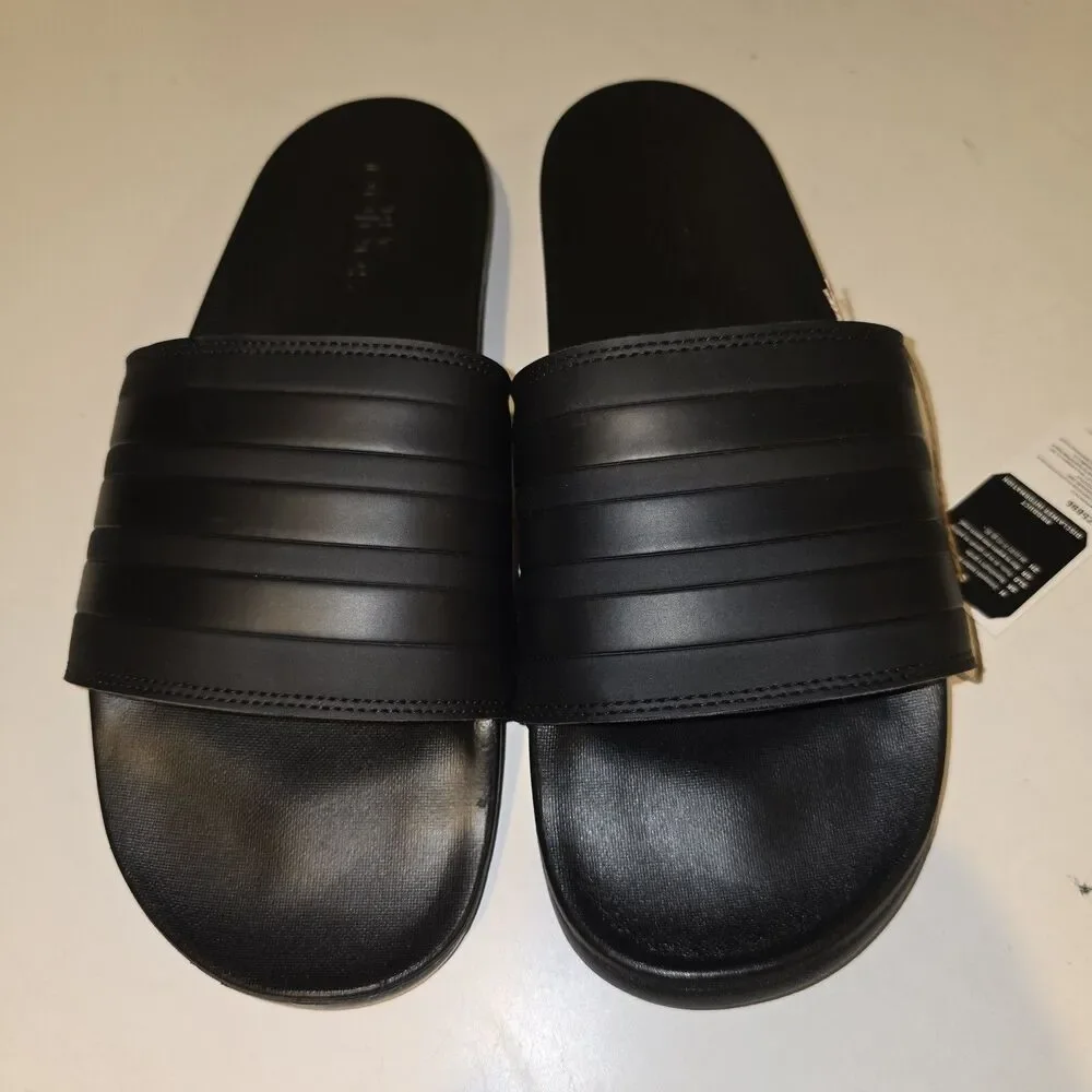 Adidas Men's Size 11 Adilette Slides Sandal Shoe GZ5896 Black / Black Stripe New